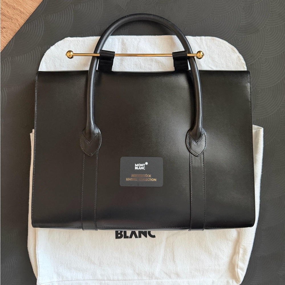 Montblanc Elegant Black Leather Briefcase